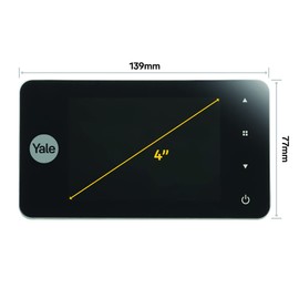 Yale Digitaler Türspion Memory Plus 4500 - Erfasst Bilder - integrierte Türklingel - Live-Ansicht - Silber