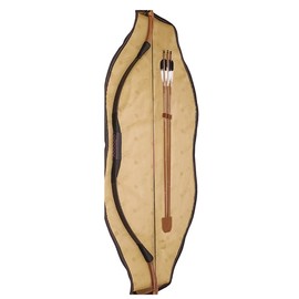 Laroal Archery Longbow Case Brown Leather Traditional Bow Bag For Secure Storage Of Your Archery Equipment Stylish And Functional Design