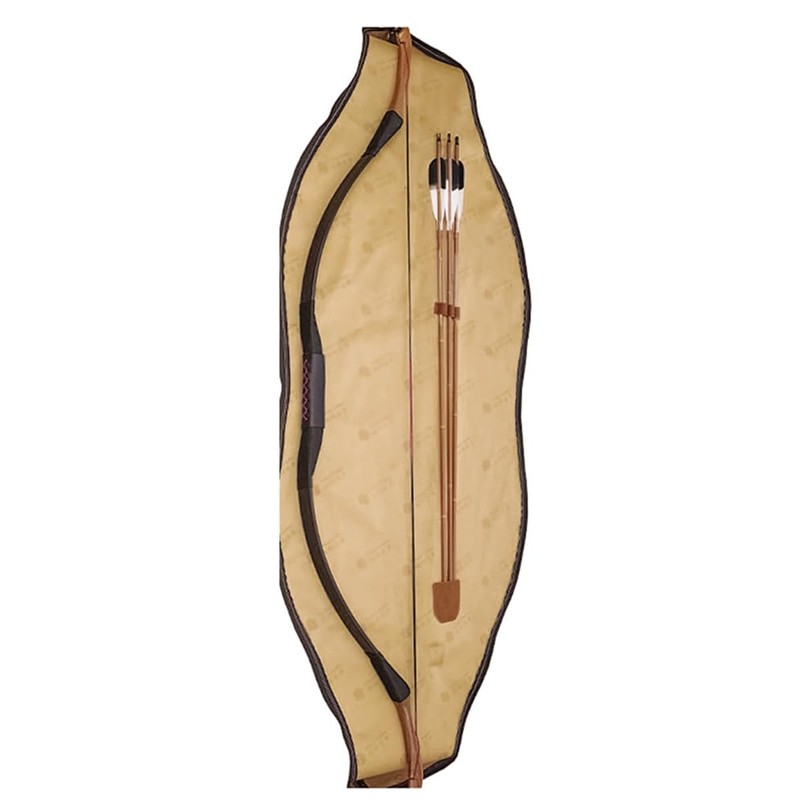 Laroal Archery Longbow Case Brown Leather Traditional Bow Bag For