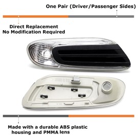 iJDMTOY Euro Clear Lens Front Fender Side Marker Turn Signal Light Housings Compatible With Mini Cooper Pre-LCI F55 F56 F57 Hardtop/5-Door/Convertible, Replace OEM USDM Amber Sidemarkers, No Bulb