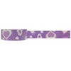 Wrapables Shimmer Washi Masking Tape, Purple, Heart