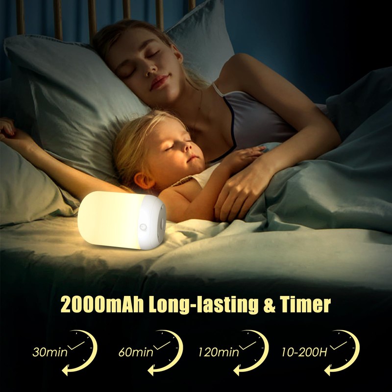 Baby Night Light for Kid, Portable Rechargeable Nightlight with Stable