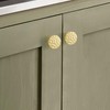 KOPPALIVE 10-Pack Modern Gold Cabinet Knobs, Hammered Solid Brass Drawer