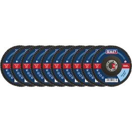 Ø115mm Zirconium Flap Discs Ø22mm Bore - Assorted Grit - Pack of 10
