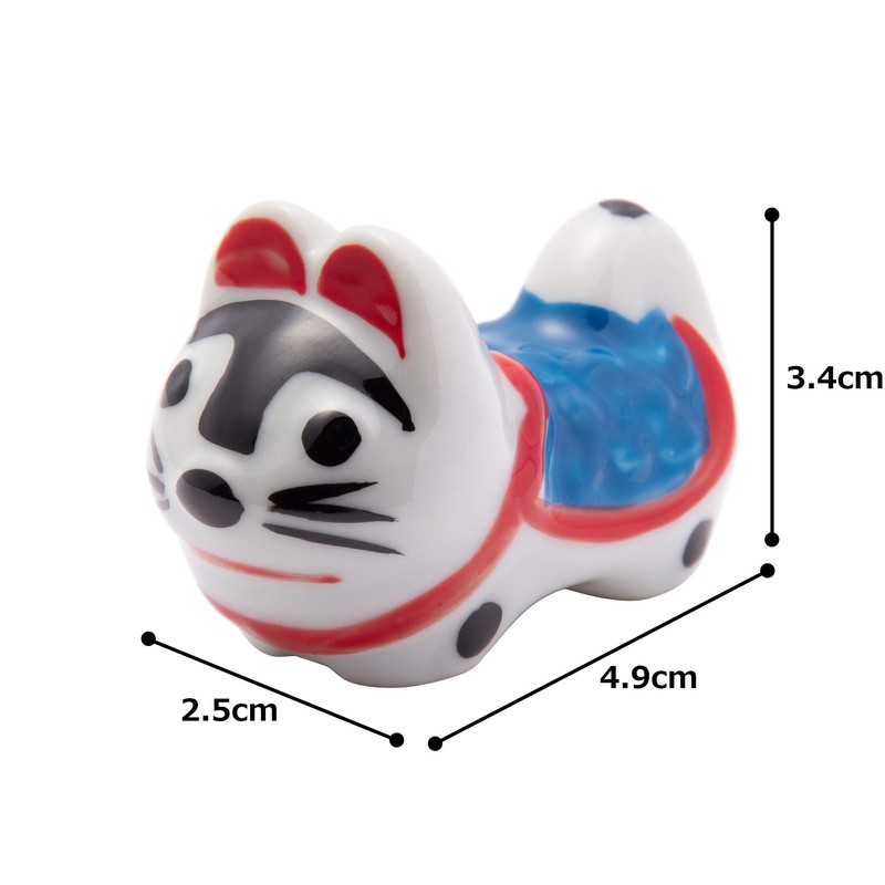 光陽 Pottery 箸置ki Blue Approx. 4.3 X 2.5. CM koma犬