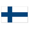 CafePress Finnish Flag Sticker Rectangle Bumper Sticker Car Decal