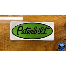 Peterbilt Metallic Green/Black replacement Peterbilt decal emblem genuine size & fit stick