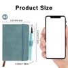 sesameless Pocket Notebook, A7 PU Leather Cover Small Pocket Notebook