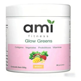 Polvo Ami Fitness Glow Green Colágeno Probióticos Jugo Verde                                                                                          