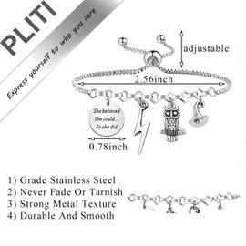 PLITI Wizarding world Gift Wizard School Gift She Believed She Could So She Did Bracelet For Magic Movie Lover (believed magic bgCA)