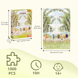RoWood Puzzles for Adults 1000 Pieces-Afternoon Fountain,Puzzle 1000 Pieces Challenging Puzzles for Adults,Finished Puzzle Size is 19.69'×29.53'