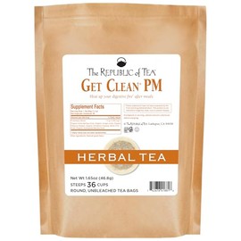 The Republic of Tea Be Well Teas, Get Clean PM Herbal Tea, Refill Pack of 36 Tea Bags
