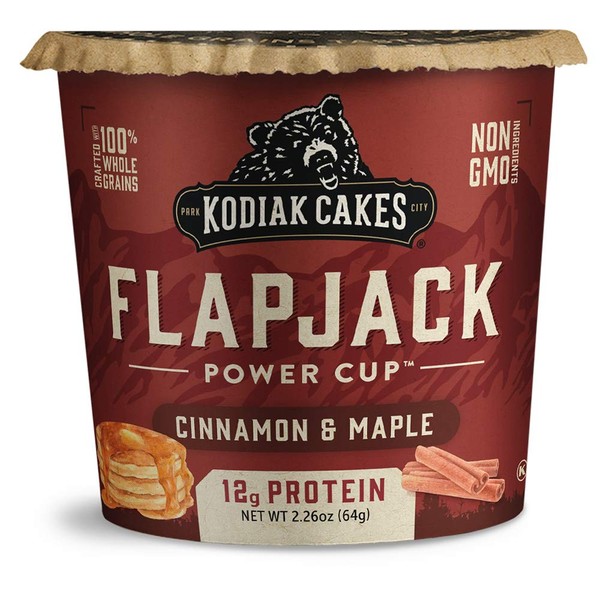 Kodiak Cakes Pancake On the Go, Cinnamon and Maple, 2.25 Ounce (Pack of 12) (Packaging May Vary)