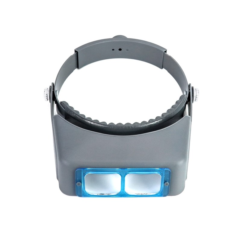 QWORK Headband Magnifier, Double Optical Lens Head-Mounted Reading Magnifier Hands