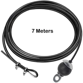 LFJ Replacement Gym Cable Fitness Pulley Cable Steel Wire Rope for Cable Machine Home Gym Weight Lift Pulley System (Black Adjustable, 275)