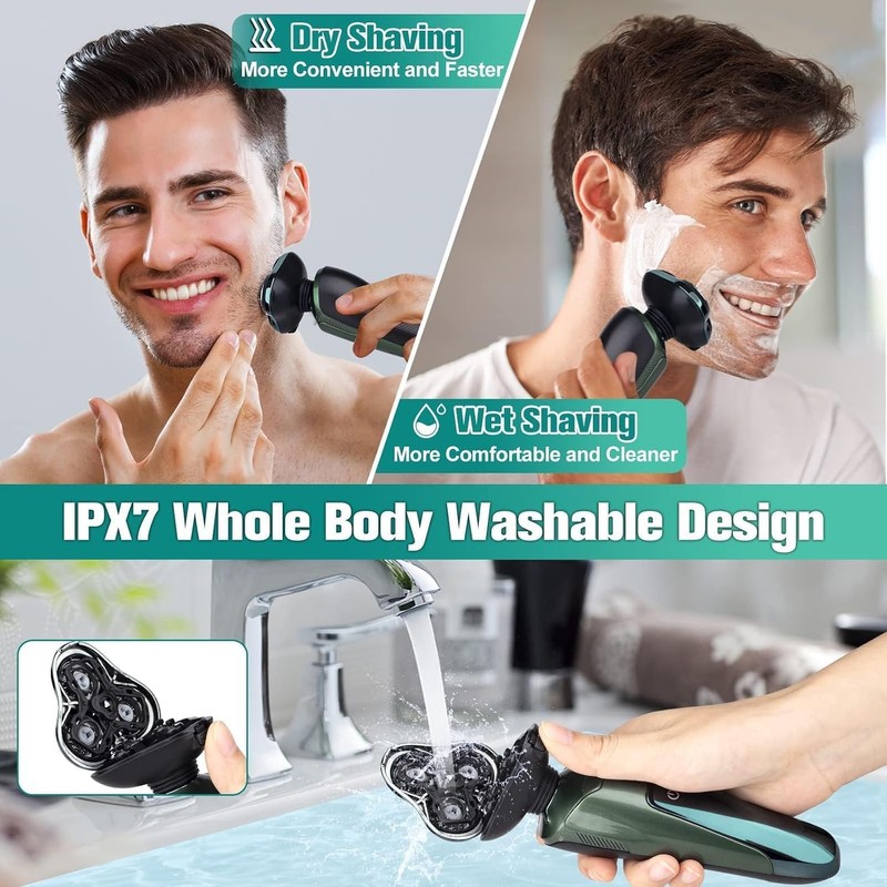 Electric Razor for Men, Electric Shavers for Men's Faces, Detachable