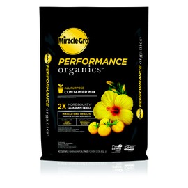 Miracle-Gro Performance Organics All Purpose Container Mix, 16 qt. - Organic, All Natural Plant Soil - Feed for up to 3 Months - All-Purpose Formula for Vegetables, Flowers and Herbs