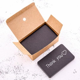 kuronikuru Message Cards, 300 Pieces, Mini, Plain, Business Card Size, Large Capacity, Word Cards, Notes, Blank Paper, Handwriting, Label Tags, Pop, Memory Cards, Multipurpose (Black)