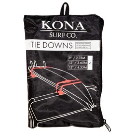 KONA SURF CO. Tie Down Surf Rack Straps in Black sz:12ft