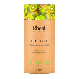 Rheal Gut Feel 150g | 30 Servings | Supports Digestion & Gut Health| Source of Fibre | 600mg Actazin Kiwi | Organic Superfoods with Ginger & Baobab | Certified B Corp