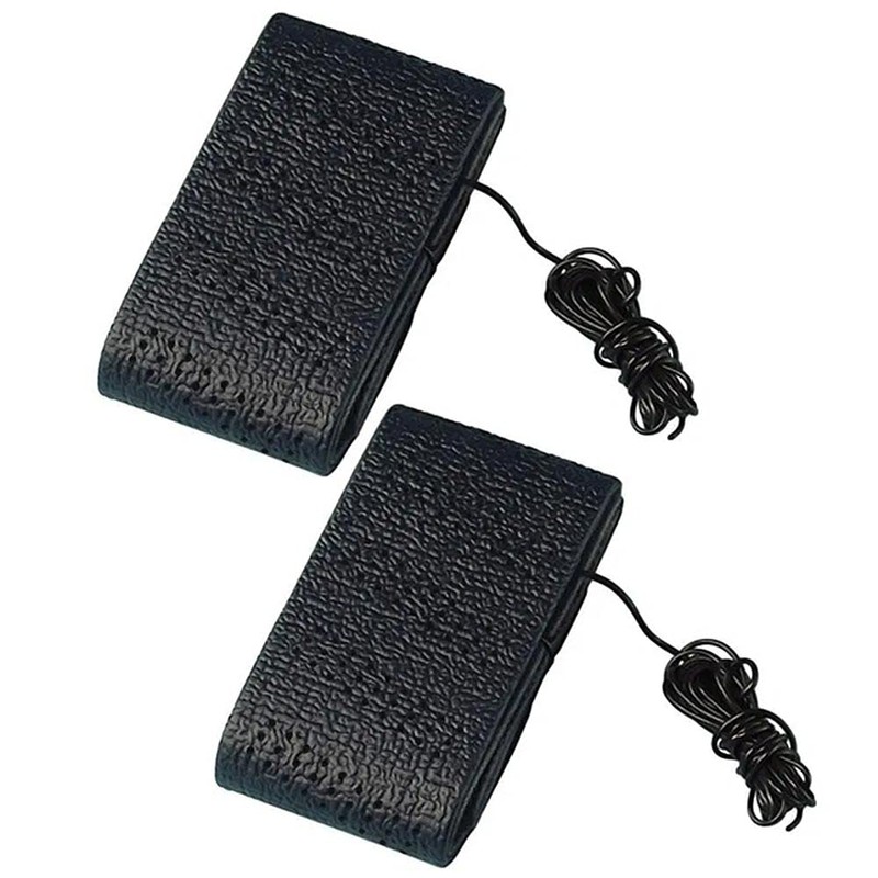 2 Black Lace-On Cover Grip Steering Wheel Stretch Vehicle Auto