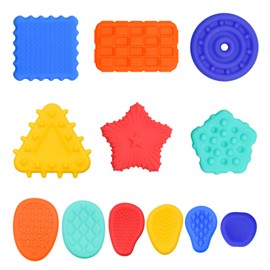 LALASTYLE 12PCS Sensory Stone Fidget Toys Squishy Texture Worry Stone Stress Relief Calming Toys Special Needs Anxiety Relief Sensory Toys