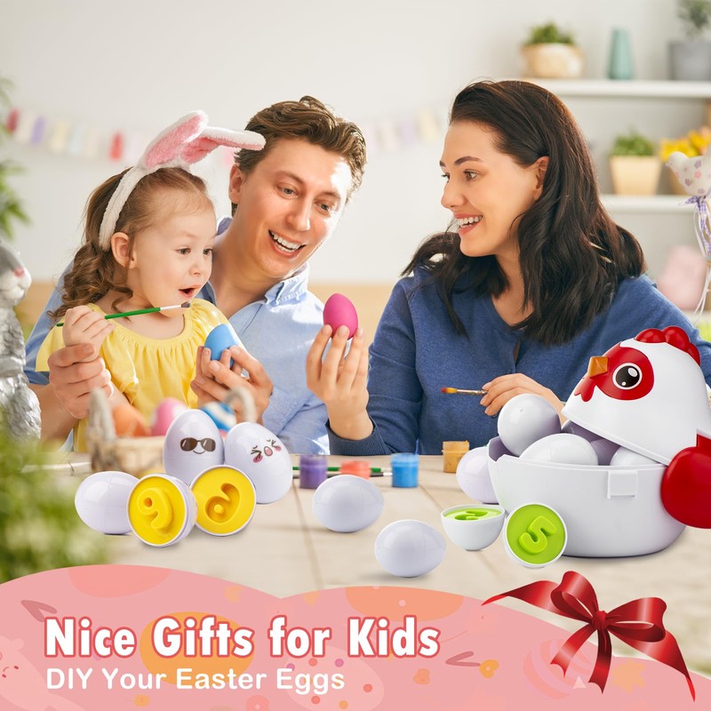 VROGTIK Eggs Toys Matching Game for Toddlers, 12 Matching Eggs