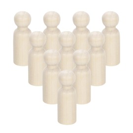 sourcing map 30 Pcs Wood Peg Dolls 2.95 Inch Male Unfinished Dolls Bodies Natural Wooden Figures Decorative Peg People for Painting, DIY Arts, Crafts and Graffiti