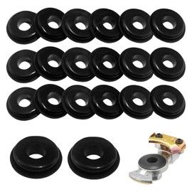 Arwrilt 20 PCS Glad Hand Seals, Thickened Rubber Gladhands Grommets, Seal Washers Grommets Round Gaskets Replacement Parts for Semi Trucks Trailers Tractors (Black)