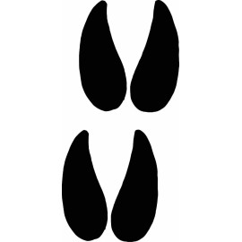 Mountain Goat track / footprint sticker / hoof print decal