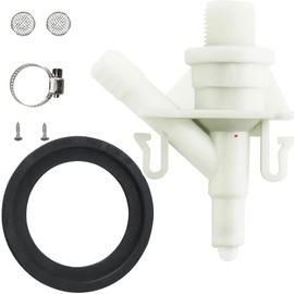TOMOON 385311641 RV Toilet Water Valve Compatible with Dome-tic 300 310 320 RV Series Pedal Flush Toilet -Marine Toilet Valve-Camper Trailer -Frost and Leak Proof