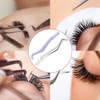 Eyelash Tweezers, Bunching Eyelash Tweezers, Stainless Steel Eyelash Tweezers with