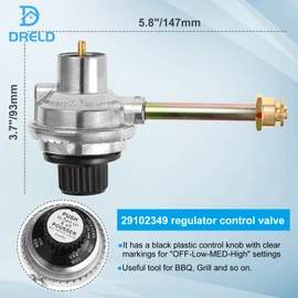 29102349 Grill BBQ Regulator Control Valve, Tru-Infrared Regulator Compatible with Charbroil Grill2Go Propane Gas Grill 2012 Recent 29103224A