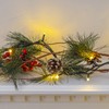 Ornativity Pine and Berries Garland - Pine Needles, Pinecone and