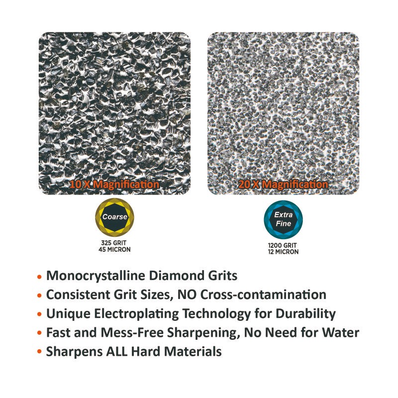 SHARPAL Dual-Grit Diamond Sharpening Stone File Coarse 325 / Extra