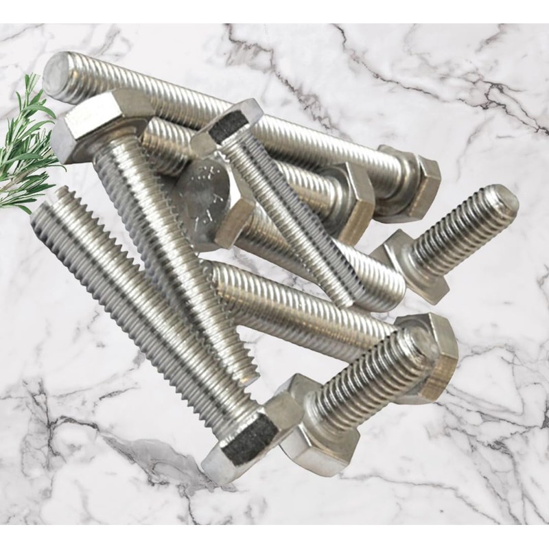 M8 x 60mm Hex Head Bolts Fully Threaded Made of