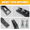 DANWIWEE 6 Pcs Digging Bucket Teeth with Flex Pins, Skid