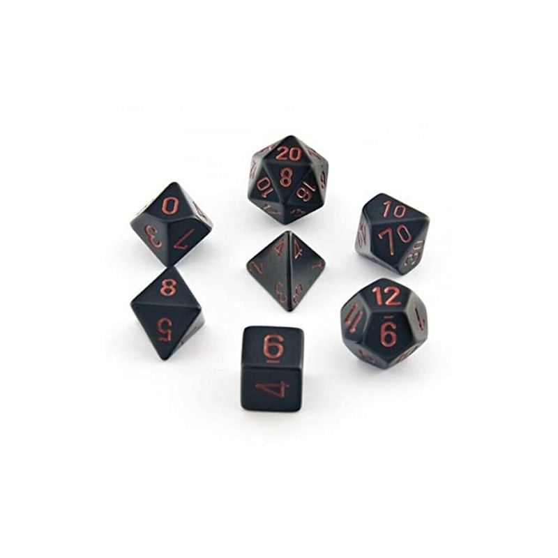 Chessex CHX25418 Dice-Opaque Black/Red Set