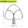 Stainless Steel Stand Mixer Attachments 3-Piece for KitchenAid 4.5-5 Qt