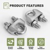 Jamiikury 12pcs M8 Wire Rope Clamp, 5/16 inch Cable Clamps
