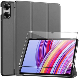 Suttkue for Xiaomi Redmi Pad Pro Case/Xiaomi Poco Pad case,high qualit Hard Shell, Lightweight,Quality PU,Scratch Resistant, for Redmi Pad Pro Tablet/Poco Pad 12.1 inch case-Grey