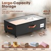 Eastherry Under Bed Storage Containers with Wheels, 9.5 inches Higher