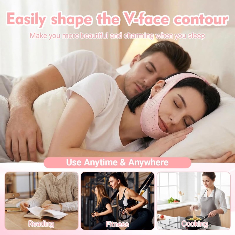 Pack of 2 Double Chin Mask, Full Breathing Chin Brace,