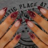 Burgundy Ombre Press On Nails - 24Pcs Almond French Tips