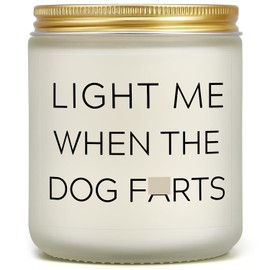 Dog Lover Mothers Day Gifts for Women, Dog Mom Dad Gifts for Bday Xmas Valentines Day, Cool Dogs Owner Gift for Woman Men, Lavender Scented Dogs Candle (7oz Wax)