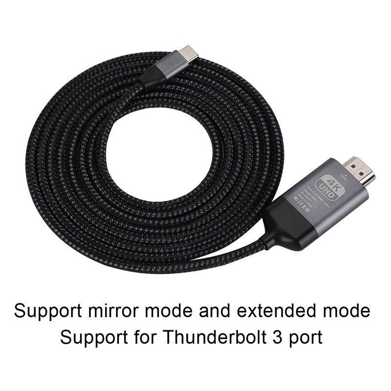 Type C to HDMI Cable 4K60hz Aluminum Shell Woven 2M