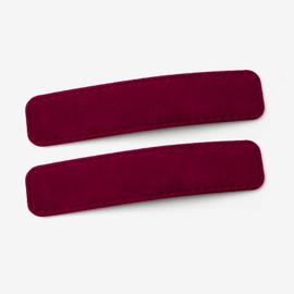 Fesanla Hair Clip, Small, Velour, Red, Bangs, Set of 2, Patch Closure, Hair Clip, Hair Accessory, Simple, Elegant, Shichi-Go-San Yukata, School Entrance Ceremonies, Recitals (Red)
