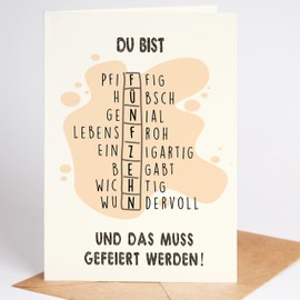 Lovely Cards - Puzzle Card - 15th Birthday Girls Boys - Gifts for Teenagers - Gifts Girls 15 Years - Birthday Card A6 (15 Years)