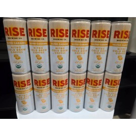 Rise Brewing Co Coffee Nitro Cold Brew Salted Caramel 7 FO Pack Of 12 fast shipp