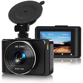 Dash Cam Front and Rear, 4K GPS Wifi Car Camera Dash Cam, Dual Lens Dashcam Front and Rear Camera with 170° Wide Angle, Night Vision, 2in Screen, Loop Recording, Wireless Dash Cams for Cars (128GB)